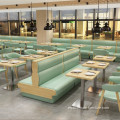 Muebles de comedor comercial Cuero de cuero Sofá